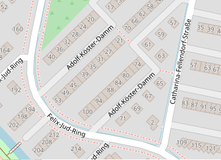 OSM Carto - like a residential street, but filled with light grey.