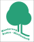Grüner Baum über Schriftzug "Wanderweg Baden-Württemberg" auf weißem Grund
