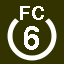 File:White 6 in white circle with FC above.svg