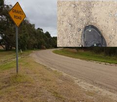 Typical Australian signed "gravel" road, surface=compacted still applies.