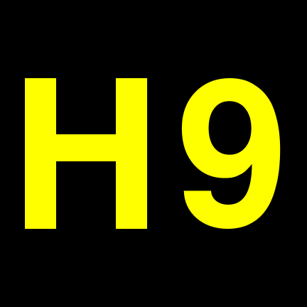 File:H9 black yellow.svg