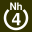 File:White 4 in white circle with Nh above.svg