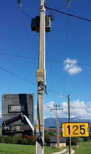 Substation on a power pole