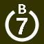 File:White 7 in white circle with B above.svg