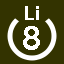 File:White 8 in white circle with Li above.svg