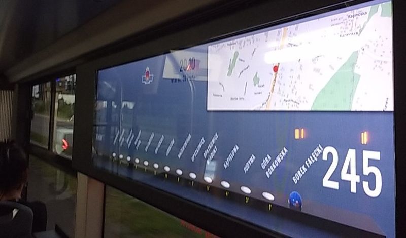 File:Info screen on a polish bus.jpg