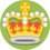 a yellow crown on a green background