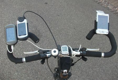 Fahrrad mit GPS Ausrüstung