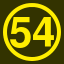 File:Yellow 54 in yellow circle.svg