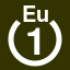File:White 1 in white circle with Eu above.svg