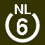File:White 6 in white circle with NL above.svg