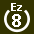 White 8 in white circle with Ez above.svg