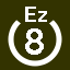 File:White 8 in white circle with Ez above.svg