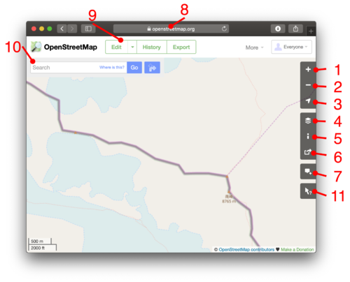 Az OpenStreetMap honlap