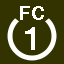 File:White 1 in white circle with FC above.svg