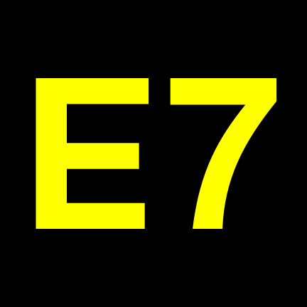 File:E7 black yellow.svg