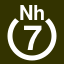 File:White 7 in white circle with Nh above.svg