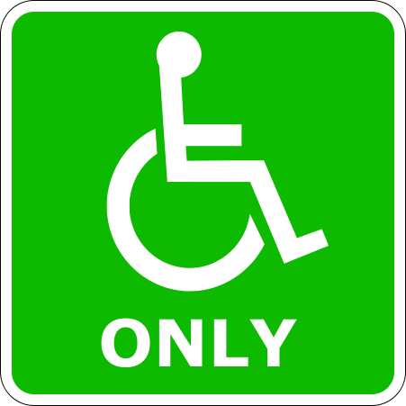 File:Wheelchair sign only.svg