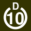 File:White 10 in white circle with D above.svg