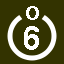 File:White 6 in white circle with O above.svg