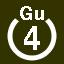 File:White 4 in white circle with Gu above.svg