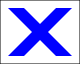 File:Andreaskreuz blau quadratisch.svg