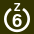 White 6 in white circle with Z above.svg