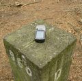 Determining the position of a boundary stone