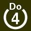 File:White 4 in white circle with Do above.svg