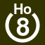 File:White 8 in white circle with Ho above.svg