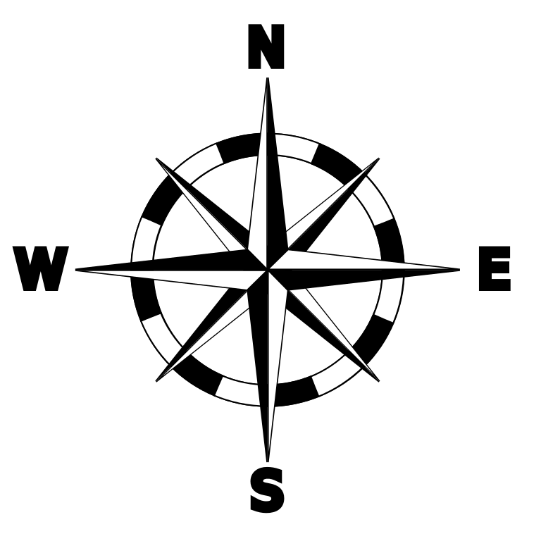 File:Compass-wheel-black-white-letters-64.svg - OpenStreetMap Wiki