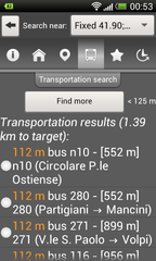 Public transport search
