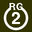 File:White 2 in white circle with RG above.svg