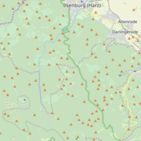 Many peaks in the Harz Mountains