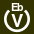 White V in white circle with Eb above.svg