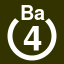 File:White 4 in white circle with Ba above.svg