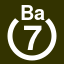 File:White 7 in white circle with Ba above.svg