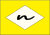 Weiße Raute mit stilisiertem "n" auf gelbem Grund