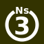 File:White 3 in white circle with Ns above.svg