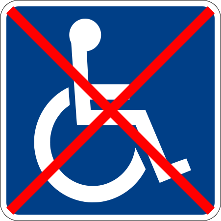 File:Handicapped Not Accessible sign.svg