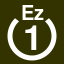 File:White 1 in white circle with Ez above.svg