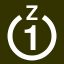File:White 1 in white circle with Z above.svg