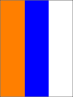File:Trail-marking-white.blue stripe.orange stripe left.svg