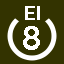 File:White 8 in white circle with El above.svg