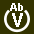 White V in white circle with Ab above.svg