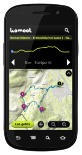 Android App von www.komoot.de
