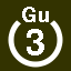 File:White 3 in white circle with Gu above.svg