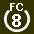 White 8 in white circle with FC above.svg
