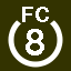 File:White 8 in white circle with FC above.svg