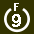 White 9 in white circle with F above.svg